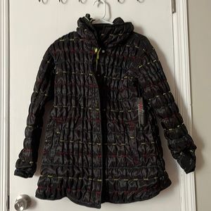 NWT Reversible Winter Coat- black and multicolored